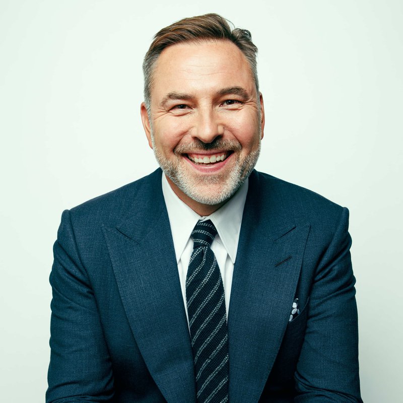 A headshot of the television celebrity David Walliams, smiling and looking into camera.